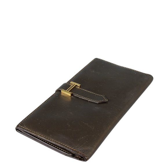 Hermes Bearn Brown Leather Bi-Fold Wallet 204925 - Picture 6 of 10